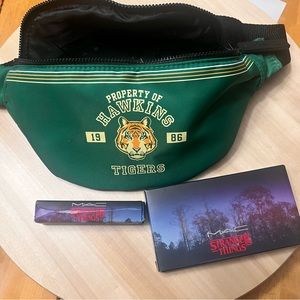 MAC x Stranger Things bundle fanny pack eye shadow palette lipglass NEW